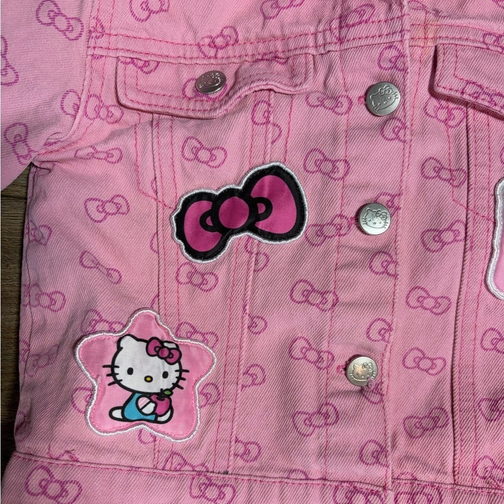 Kids pink Hello Kitty denim jacket - Picture 3 of 8